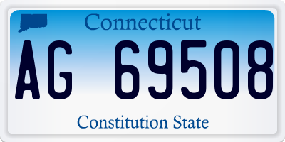 CT license plate AG69508