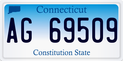 CT license plate AG69509