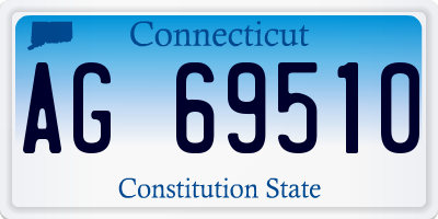 CT license plate AG69510