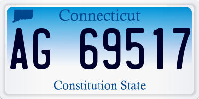 CT license plate AG69517