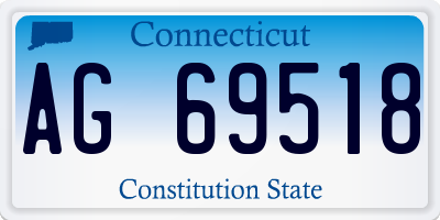 CT license plate AG69518