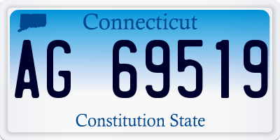 CT license plate AG69519