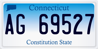 CT license plate AG69527