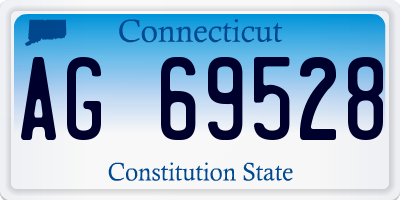 CT license plate AG69528