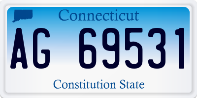 CT license plate AG69531