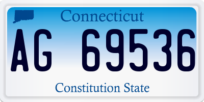 CT license plate AG69536