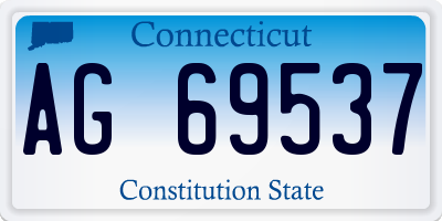 CT license plate AG69537