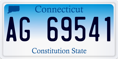 CT license plate AG69541