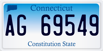 CT license plate AG69549
