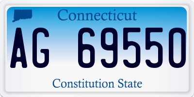 CT license plate AG69550
