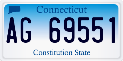 CT license plate AG69551