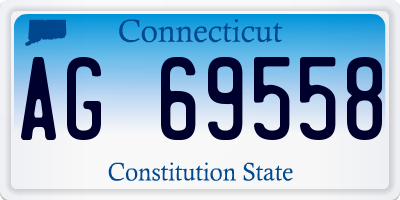 CT license plate AG69558