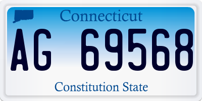 CT license plate AG69568