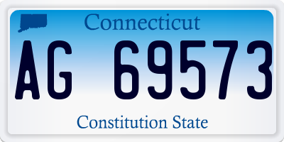 CT license plate AG69573