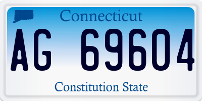 CT license plate AG69604