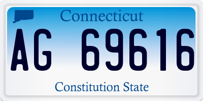 CT license plate AG69616