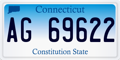 CT license plate AG69622