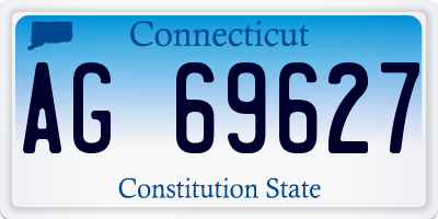 CT license plate AG69627