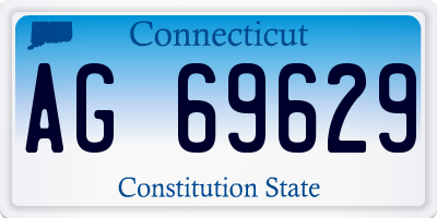 CT license plate AG69629