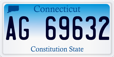 CT license plate AG69632