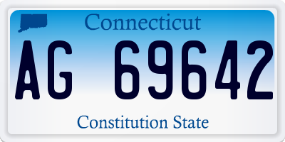 CT license plate AG69642