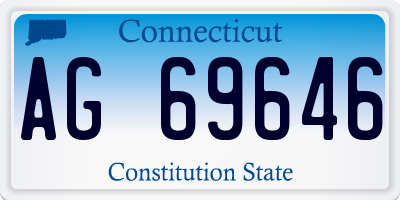 CT license plate AG69646