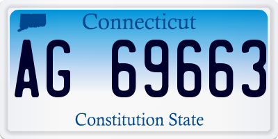 CT license plate AG69663