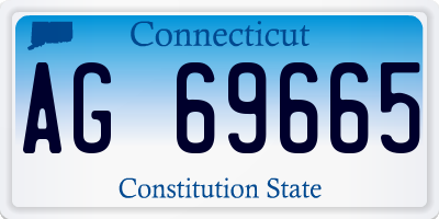 CT license plate AG69665