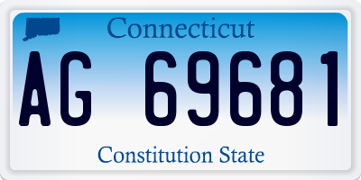 CT license plate AG69681
