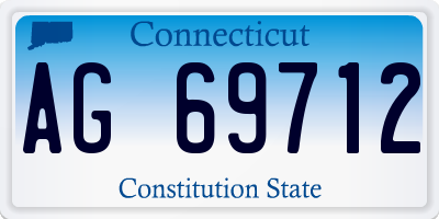 CT license plate AG69712