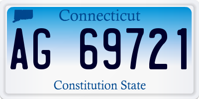 CT license plate AG69721