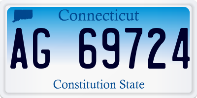 CT license plate AG69724