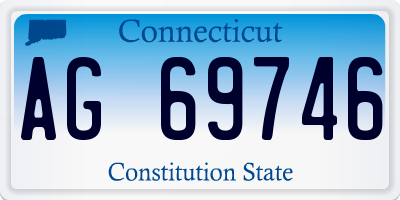 CT license plate AG69746