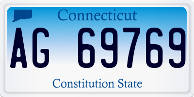 CT license plate AG69769