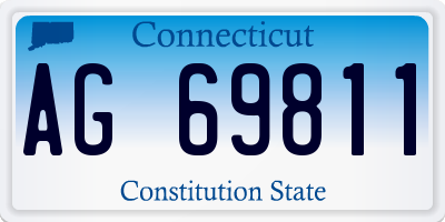 CT license plate AG69811