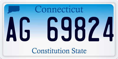 CT license plate AG69824