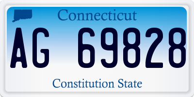 CT license plate AG69828