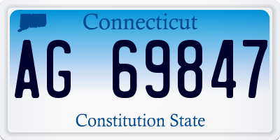 CT license plate AG69847