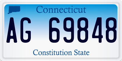 CT license plate AG69848