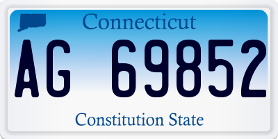 CT license plate AG69852
