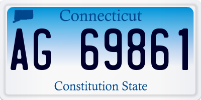 CT license plate AG69861