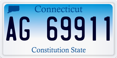 CT license plate AG69911