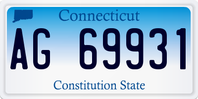 CT license plate AG69931