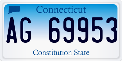 CT license plate AG69953