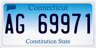 CT license plate AG69971