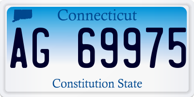 CT license plate AG69975