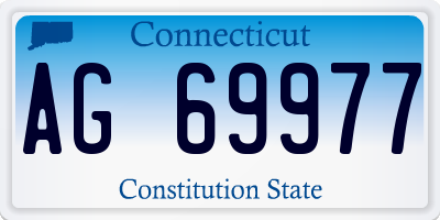 CT license plate AG69977
