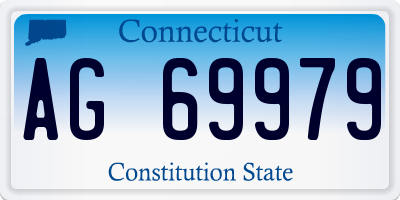 CT license plate AG69979