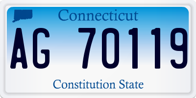 CT license plate AG70119