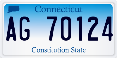 CT license plate AG70124